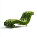 Chaise Lounge Velvet Upholstery 182x71x86 cm - Green - Modern Elegance
