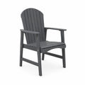 Sedia da Giardino in Legno Grigia 60x75x90 cm