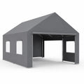 Tenda da Giardino in Acciaio e Poliestere Grigio 300x400 cm
