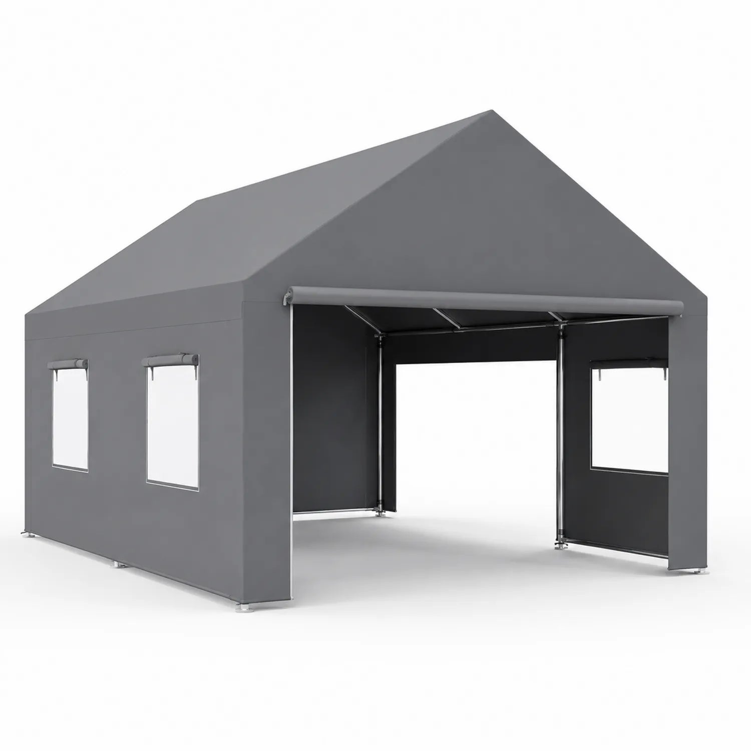 Tenda da Giardino in Acciaio e Poliestere Grigio 300x400 cm