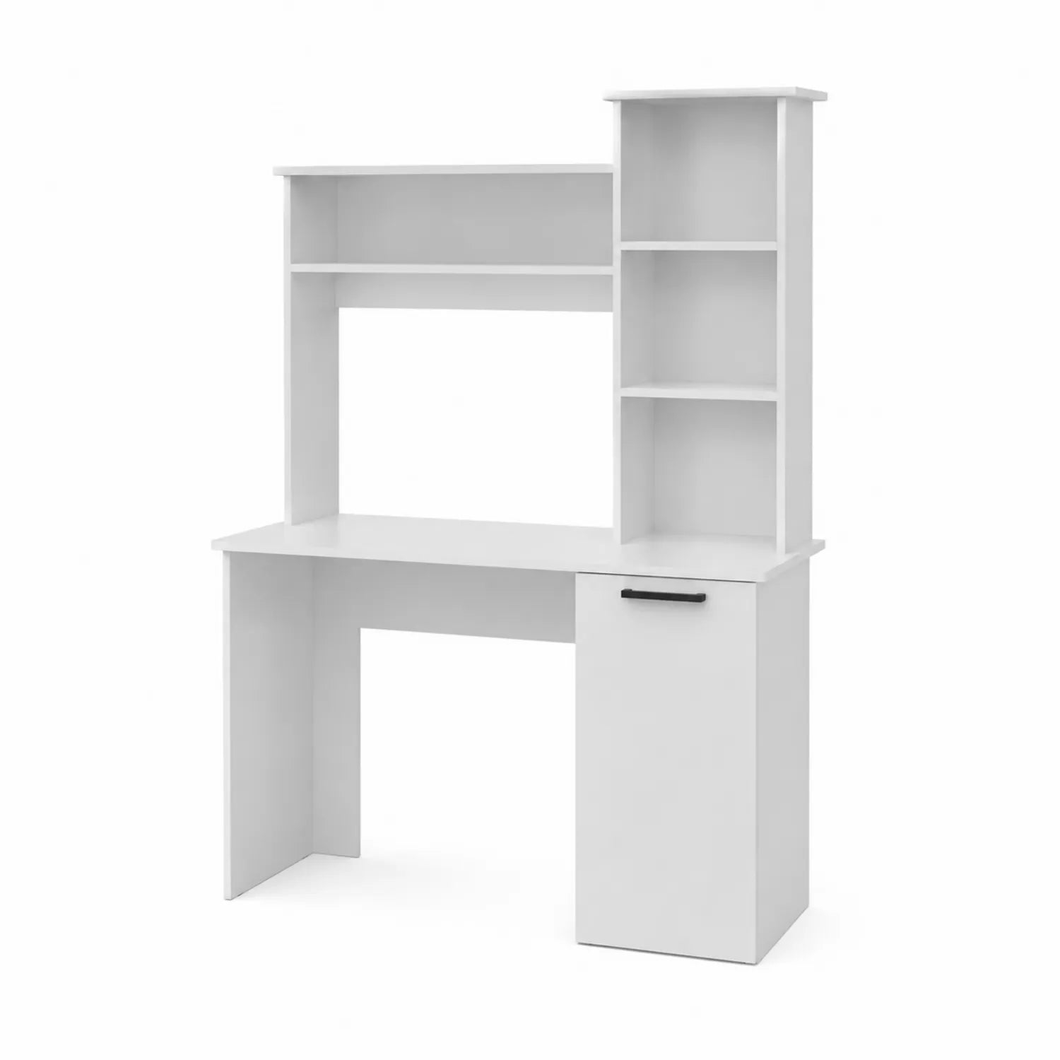 Scrivania Ufficio Legno Bianco con Scaffali