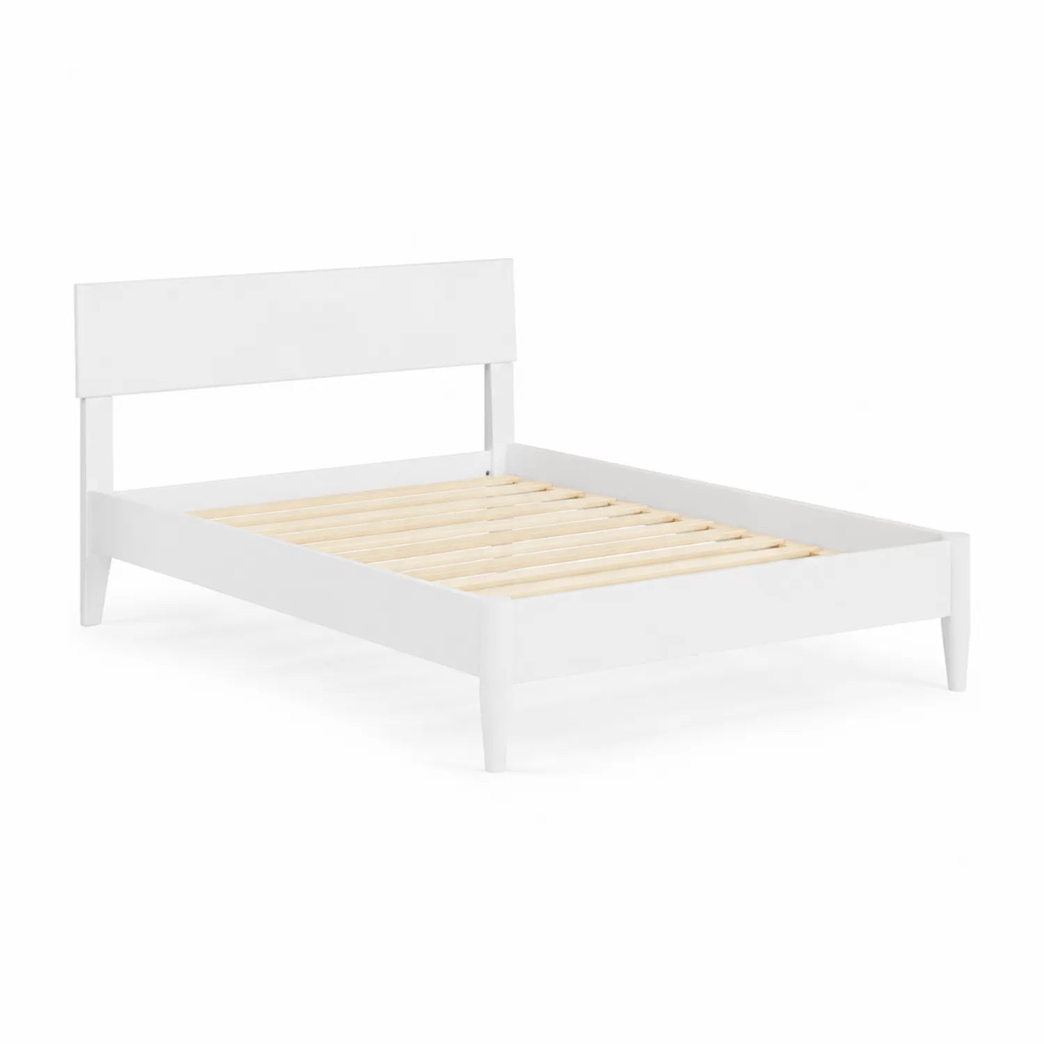 Letto matrimoniale in legno bianco 200x160 cm