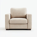 Armchair Fabric Upholstery 90x90x80 cm - Beige - Modern Design