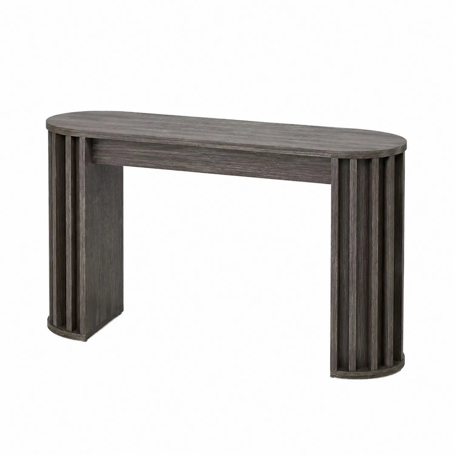 Consolle ovale in legno grigio