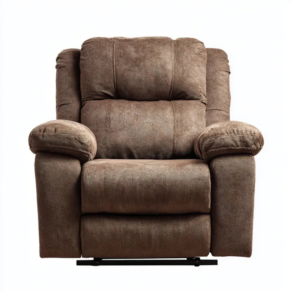 Recliner Soft Fabric 100x95x102 cm – Brown – Comfortable Design