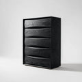 Black Wood Chest of Drawers 115x80x45 cm - Modern Design