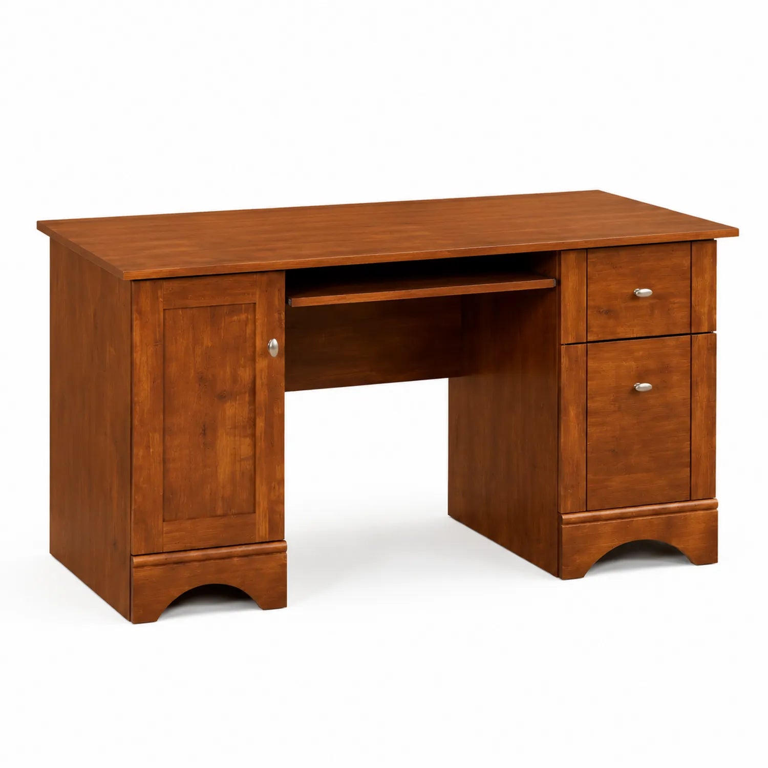 Scrivania ufficio 120x50x75 cm legno massello laccato marrone
