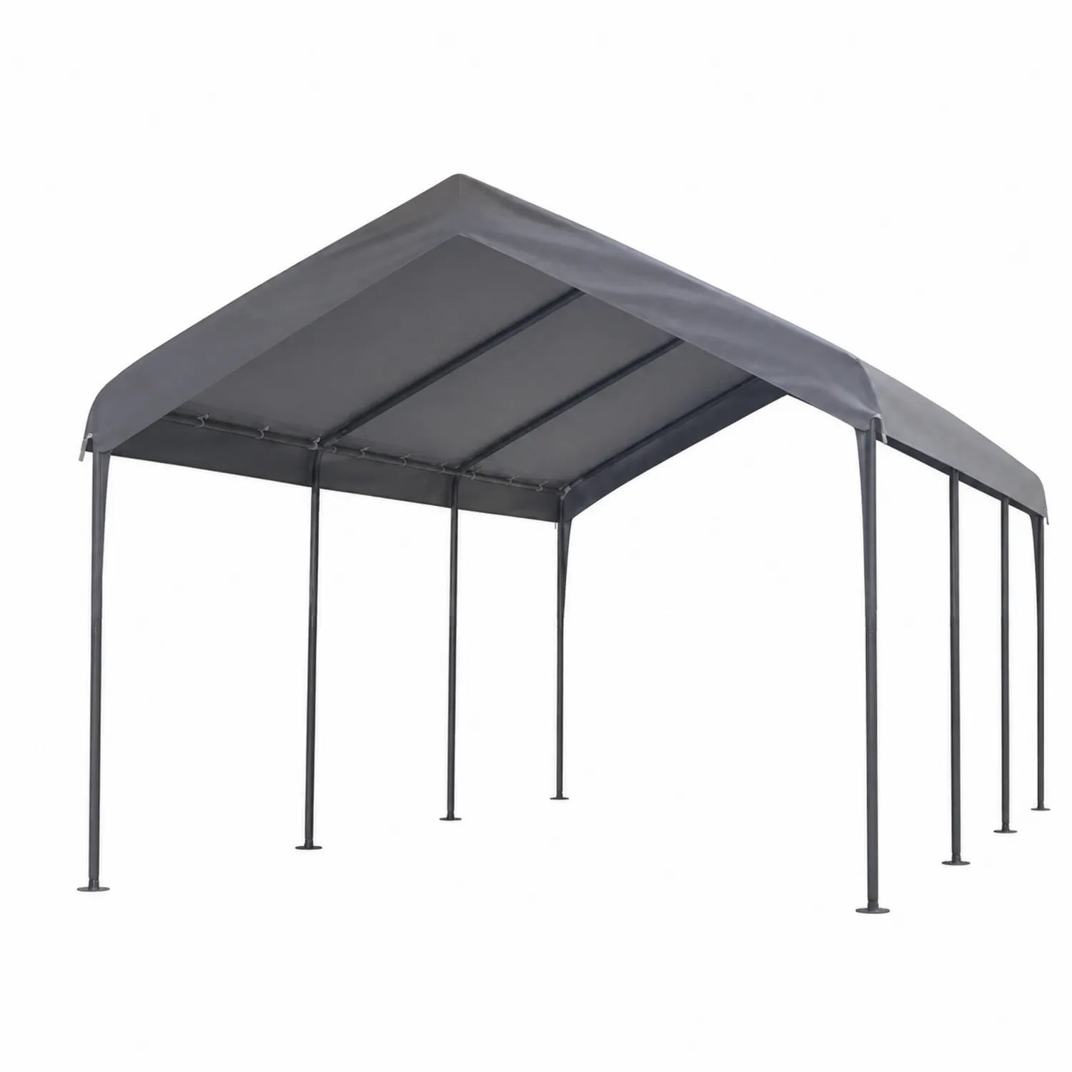Gazebo rettangolare in acciaio e polietilene Grigio 3x6 m