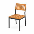 Sedia in legno di acacia e acciaio da esterno 45x45x85cm