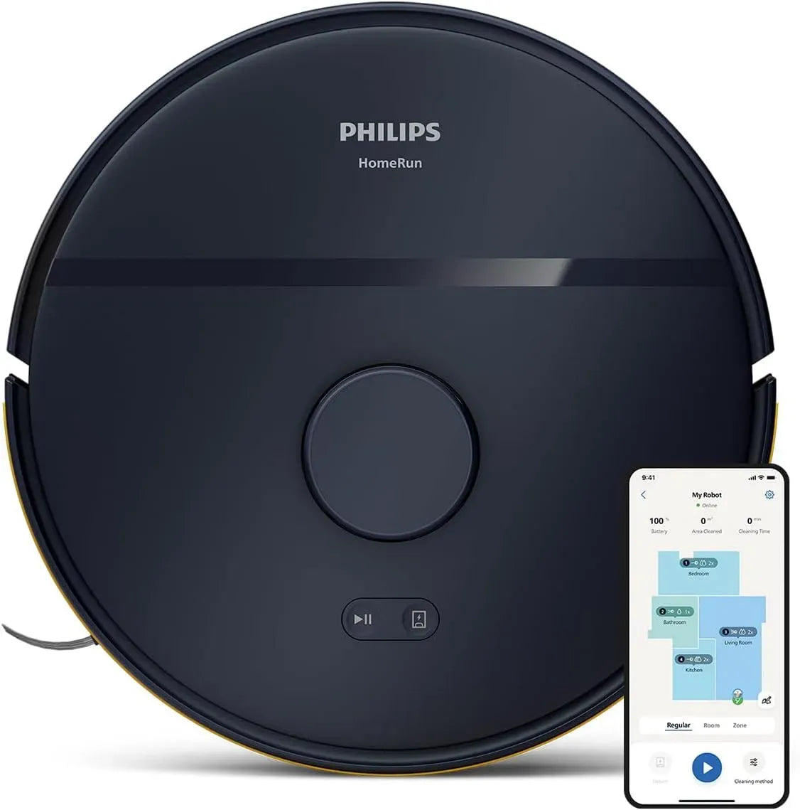 Philips serie 2000 2-in-1 Robot aspirapolvere, pannello IPS, blu, potenziamento tappeti, XU /10