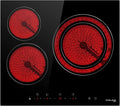 GASLAND CH603BF Piano cottura elettrico, 60cm, 3 fuochi, 5400 W, touch, piastra elettrica, nero, Toucher