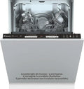 Candy 3-6-9h 1L949 Lavastoviglie, 44,8 x 55,9 x 81,6 cm, 5 programmi, classe energetica F, formato slim, da incasso, bianco, Ciclo Rapido 30 Min