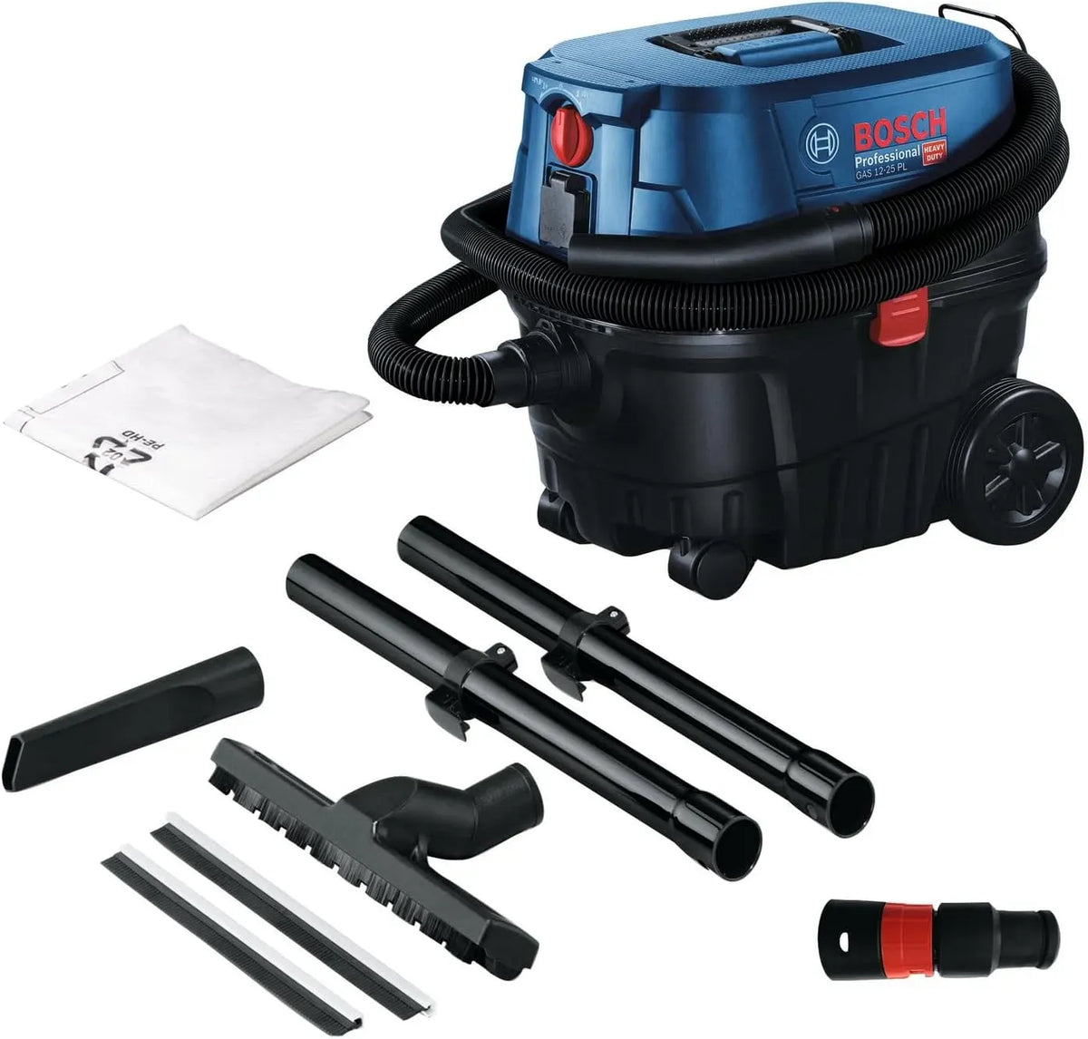 Bosch GAS 12 motore, filtro, 1.250 W, 65 l, Professional Aspiratore a umido/a secco -25 PL motore da 1