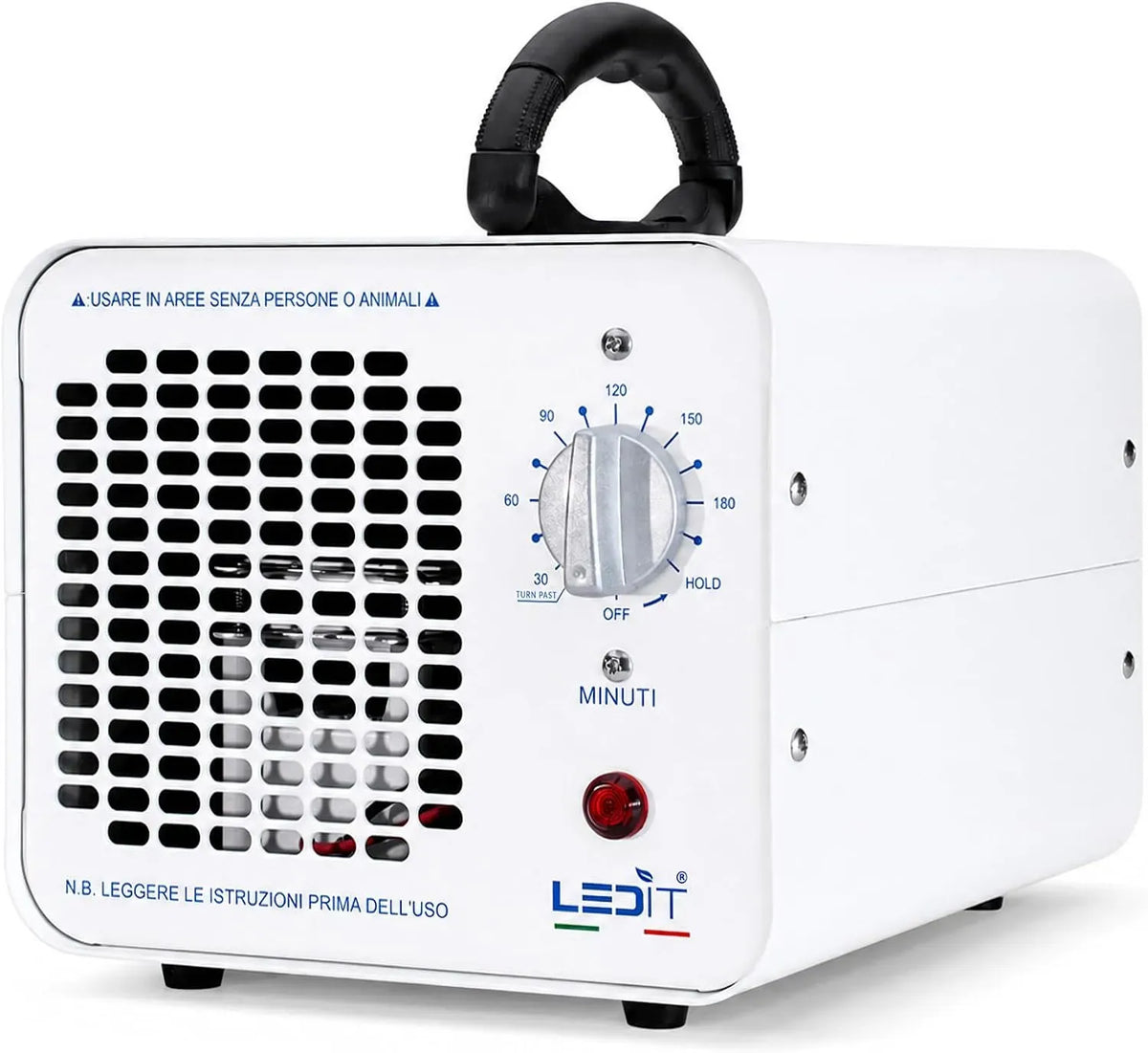 CNR 0 30000mg/h Generatore, Filtro, generatore di ozono e purificatore, 550 m, timer, professionale, LEDIT