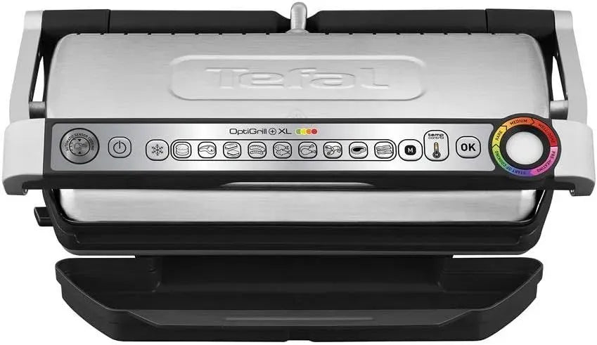 Tefal GC702D Grill, 40 x 20 cm, 2000 W, 6 programmi, acciaio inox, nero