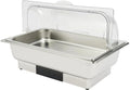 Pentola e padella, 15 L, 600 W, ampio serbatoio, acciaio inox, display LED, contenitore termico in acciaio inox, serbatoio dell'acqua da 15 l