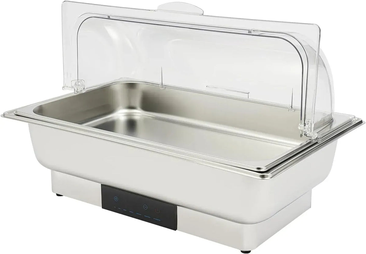 Pentola e padella, 15 L, 600 W, ampio serbatoio, acciaio inox, display LED, contenitore termico in acciaio inox, serbatoio dell'acqua da 15 l