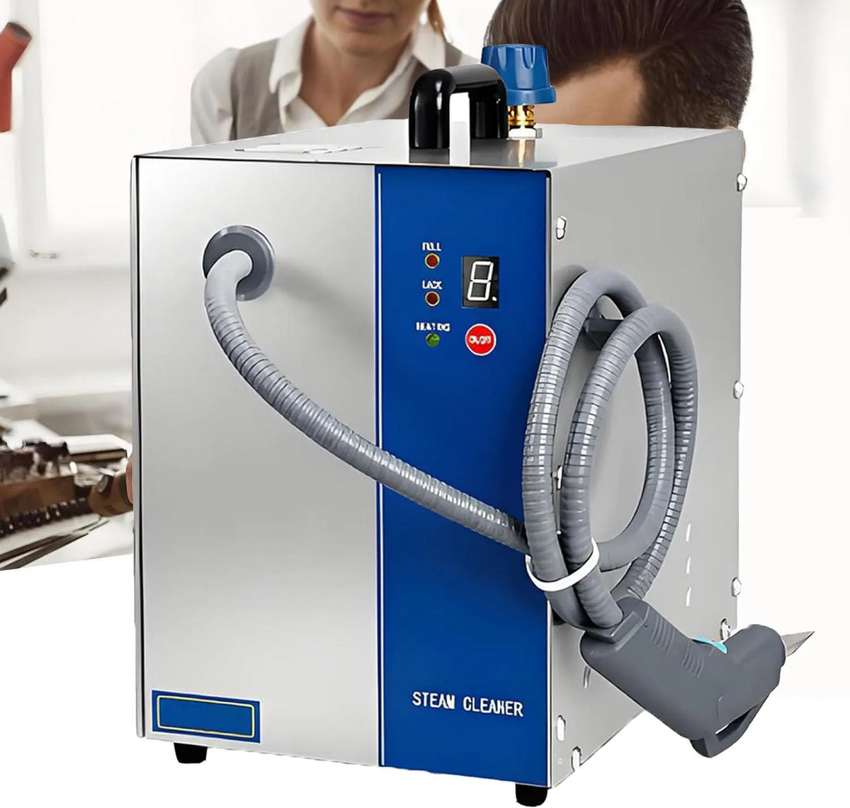 Lavatrice 3LHandheld, ampio serbatoio, vapore, acciaio inox, Vapore ad Alta Temperatura, Riscaldamento rapido in 8 Minuti, 135 °C/275 °F