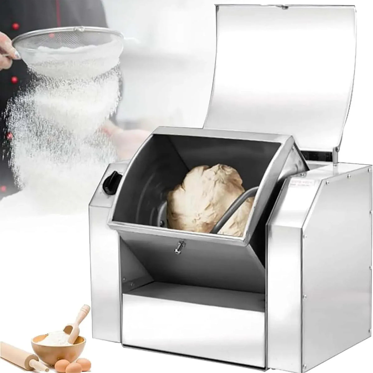 l/7 l/10 paraspruzzi rimovibile, frusta, per Impastatrice planetaria professionale, Impastatrice planetaria a 3 velocità, ciotola in acciaio inox da 5