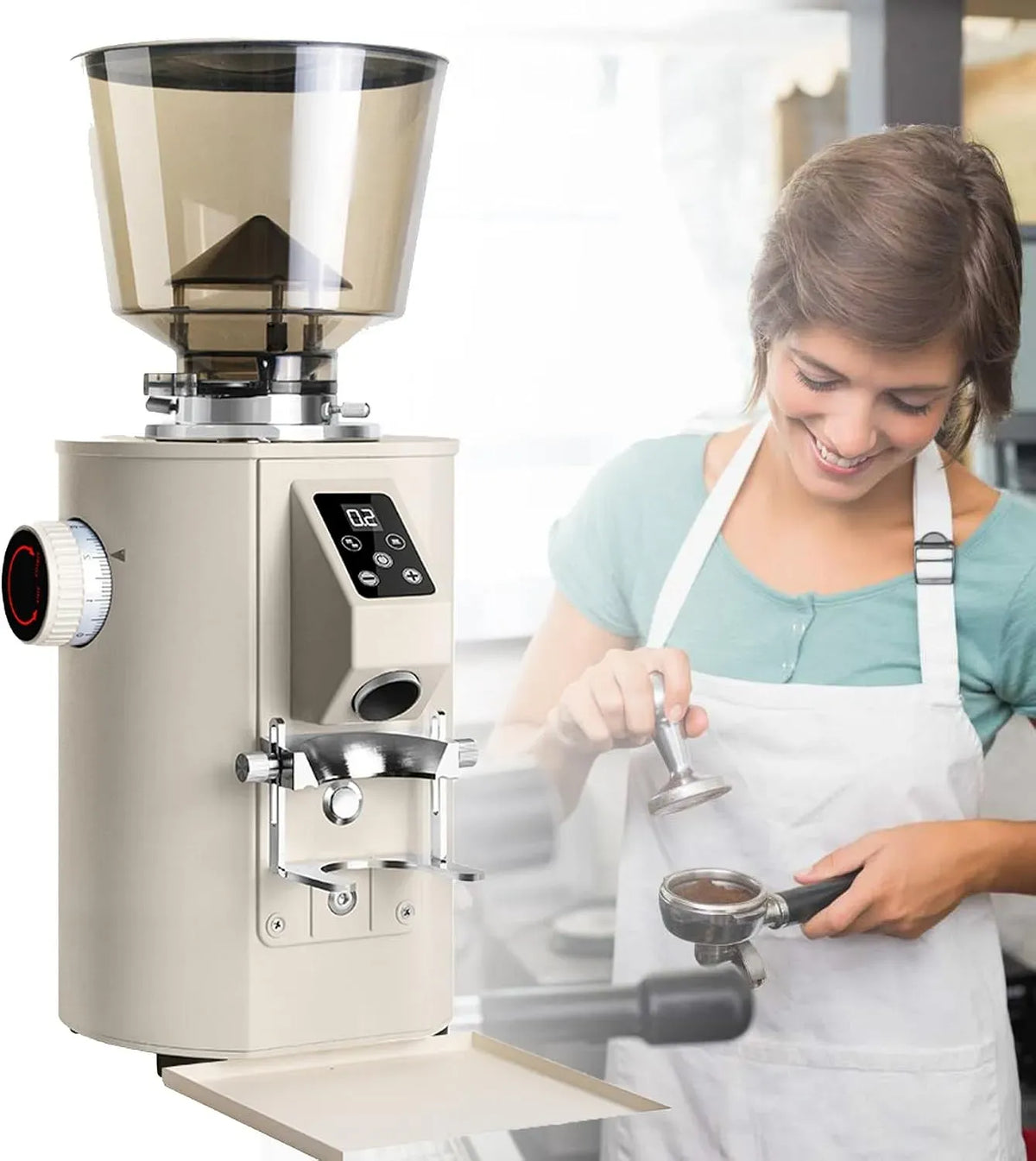 Contenitore, macinino per chicchi di caffè, 450 G, timer, professionale, per Chicchi di caffè da 450 G di Grande capacità