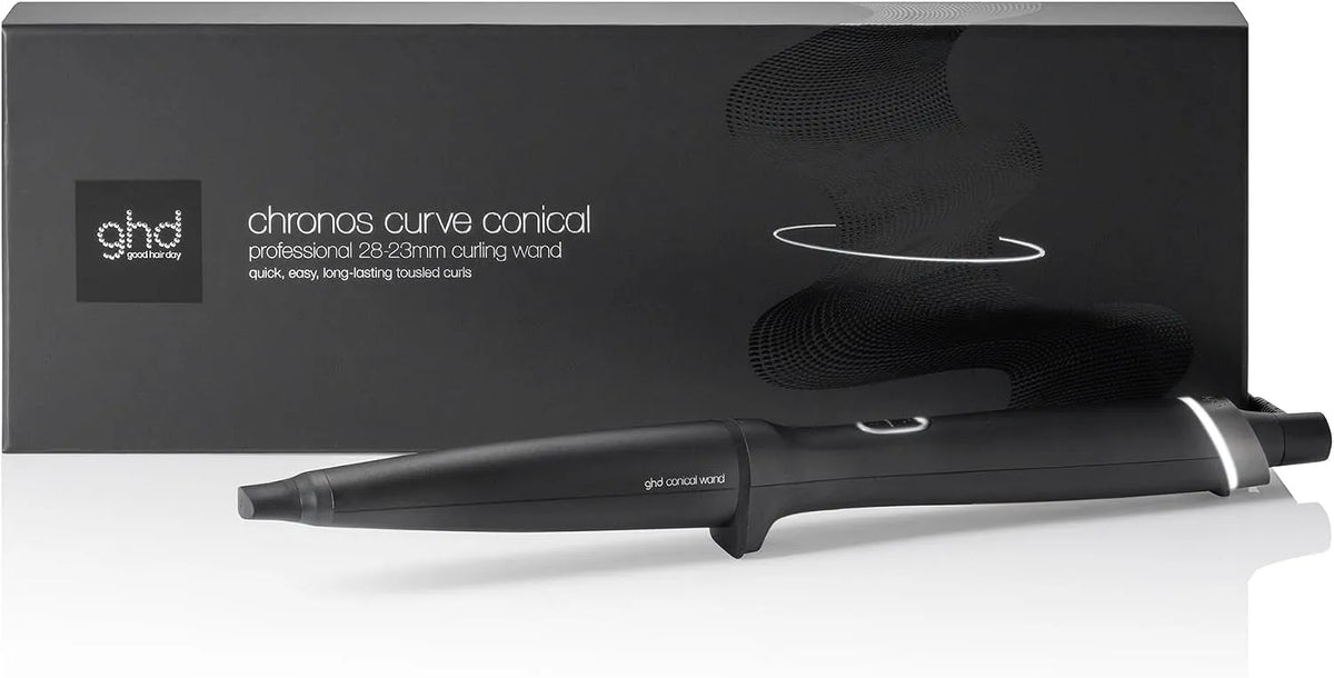 28-23mm ghd Chronos Curve Conical Wand, Nero, per Arricciacapelli Professionale