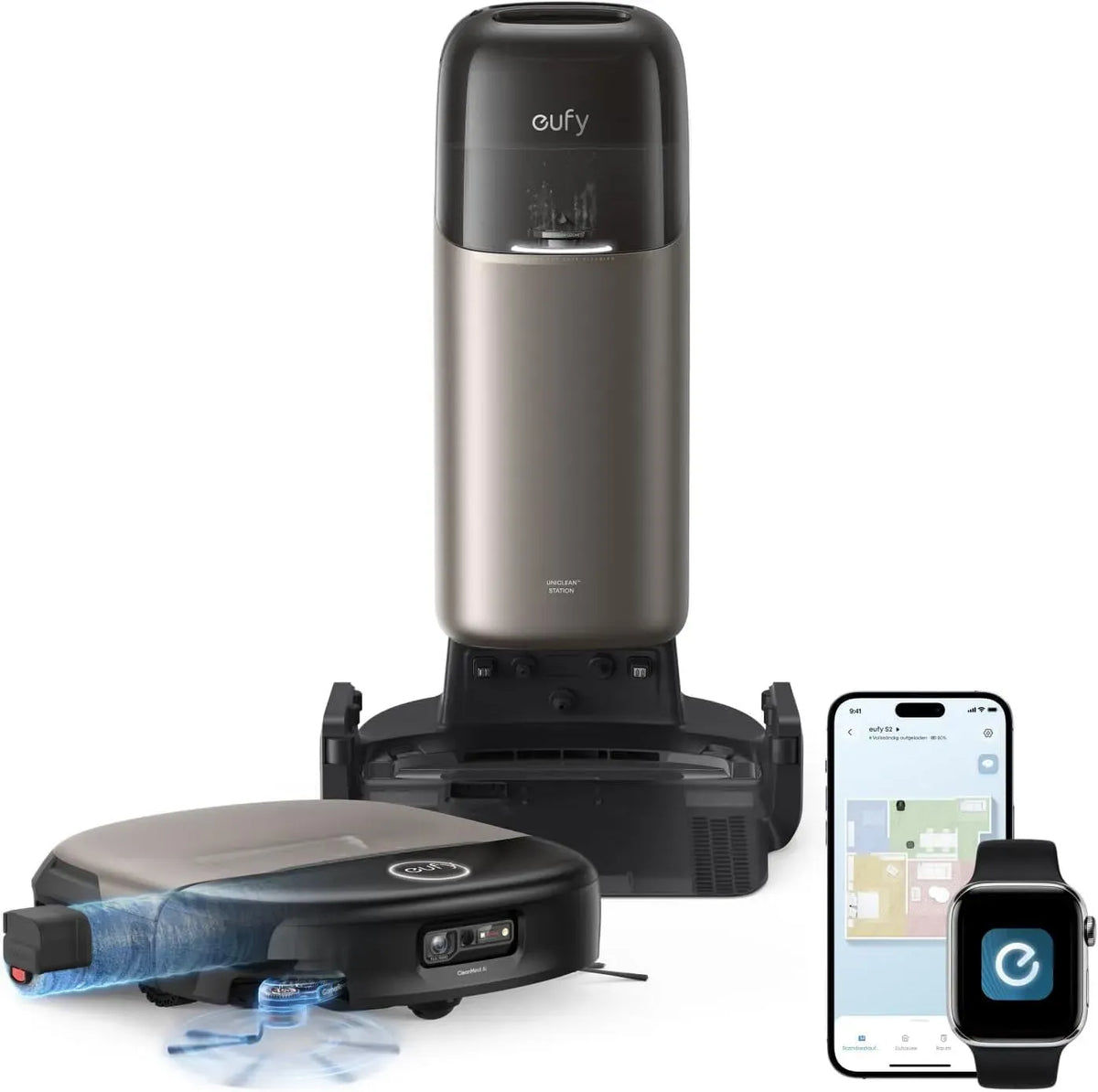 Robot aspirapolvere, aspirapolvere robot, lavapavimenti elettrico, eufy Omni S2 Robot Aspirapolvere Lavapavimenti
