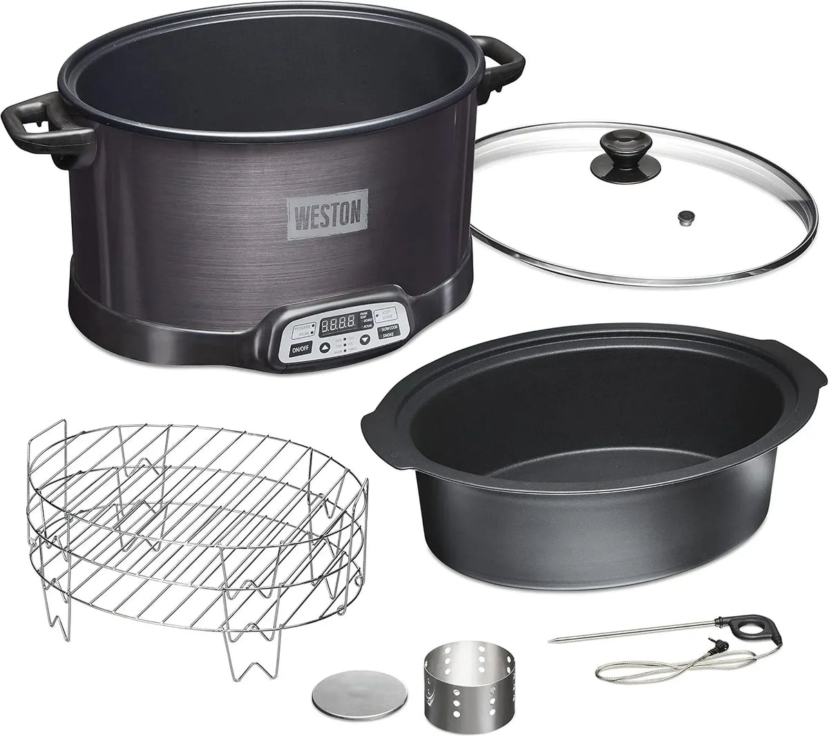 Lavastoviglie, WESTON BRANDS, 3 livelli, ripiano per fumare a 3 livelli per carne, 6 quarti