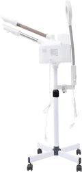 Vaporizzatore, professionale, per estetisti, Vaporizzatore viso professionale 3 in 1 con ugello caldo/freddo e lente d'ingrandimento a LED