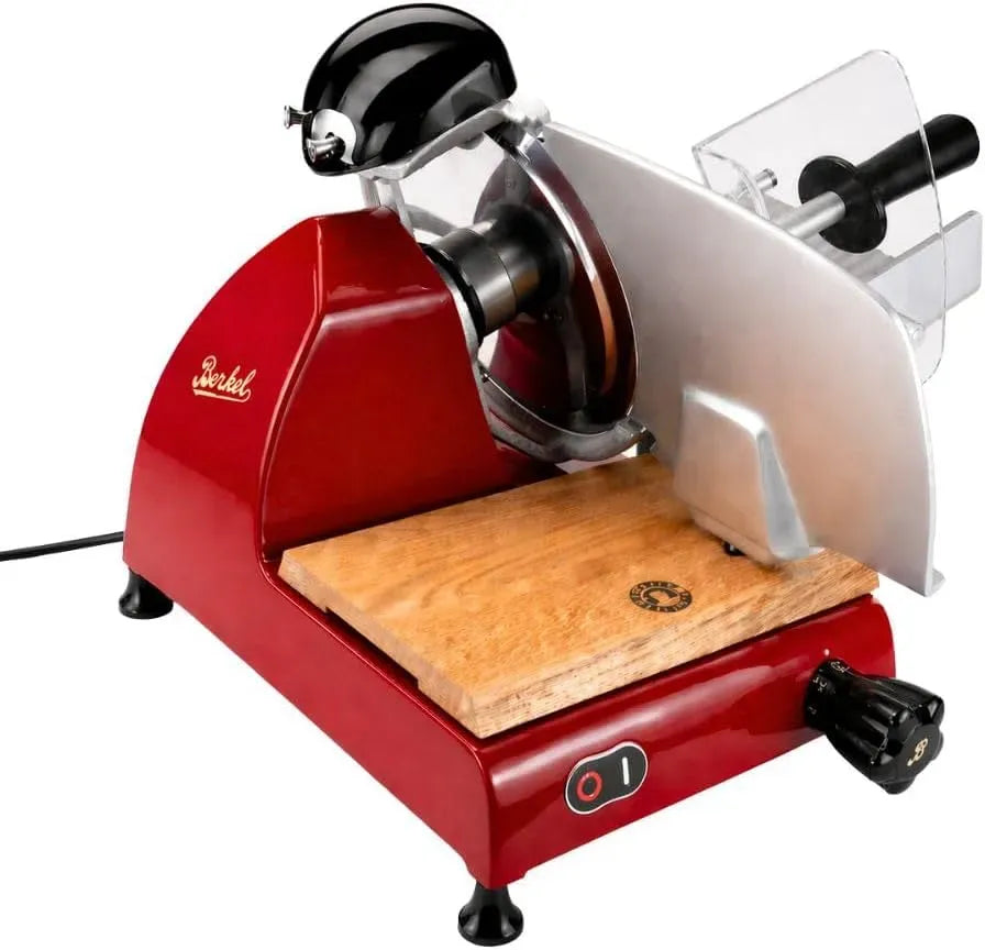 Affettatrice/affettatrice, affettatrice per alimenti, professionale, rosso, legno