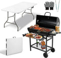 Termometro, Carrello, Barbecue, Griglia, Tavolo, Grill, esterno, bianco, per Barbecue, TEENO