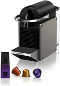 Nespresso YY5290FD Macchina da caffè, caffettiera elettrica, Macchina da caffè Krups Pixie Titanio
