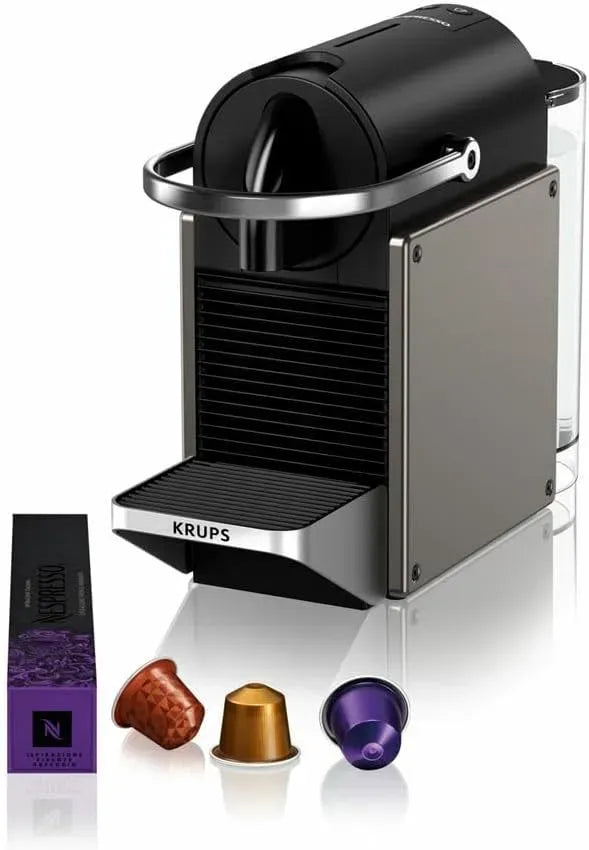 Nespresso YY5290FD Macchina da caffè, caffettiera elettrica, Macchina da caffè Krups Pixie Titanio