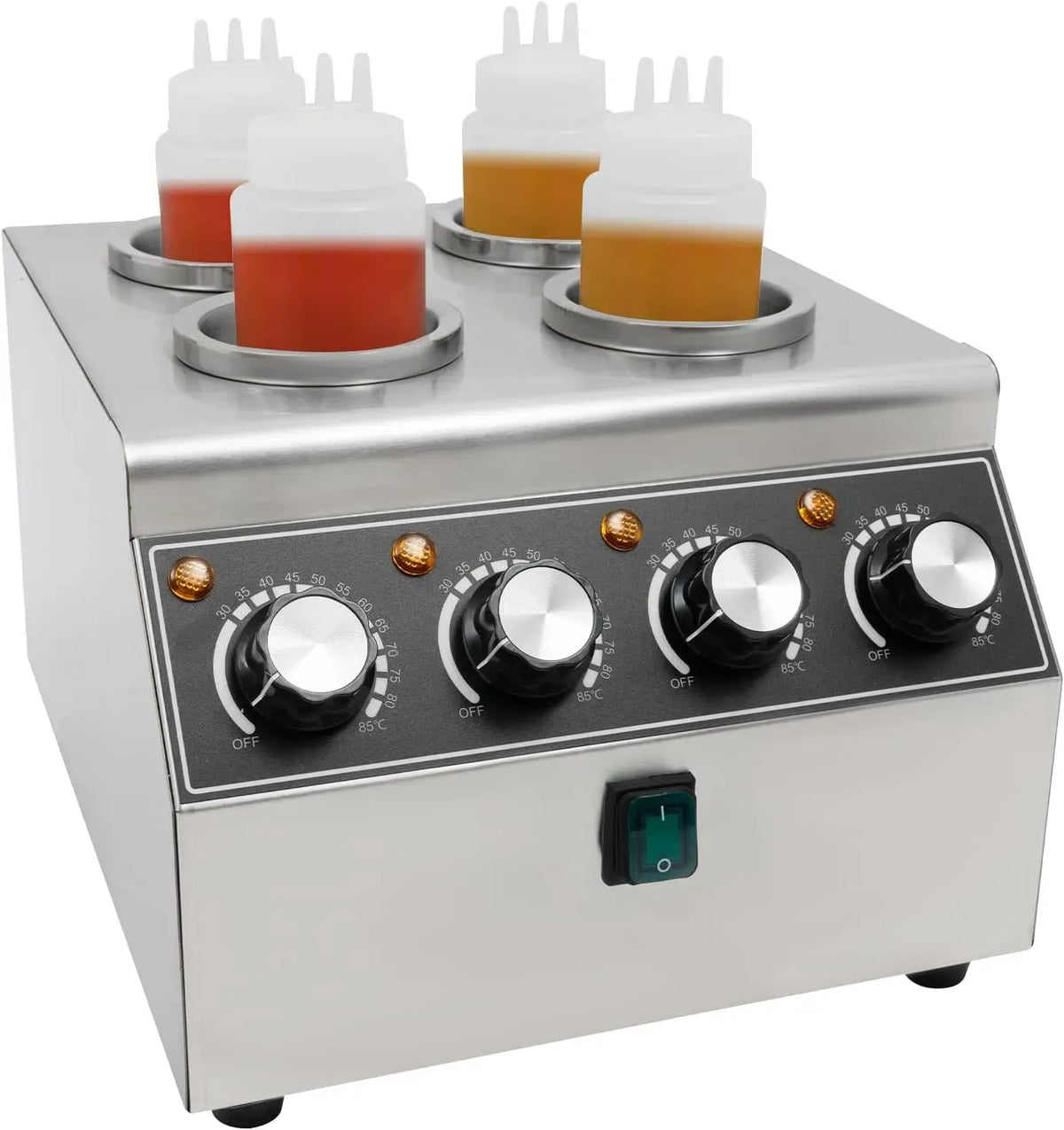 tavolo, 0,68 L, 4 bottiglie, 800 W, acciaio inox, per mantenere le salse