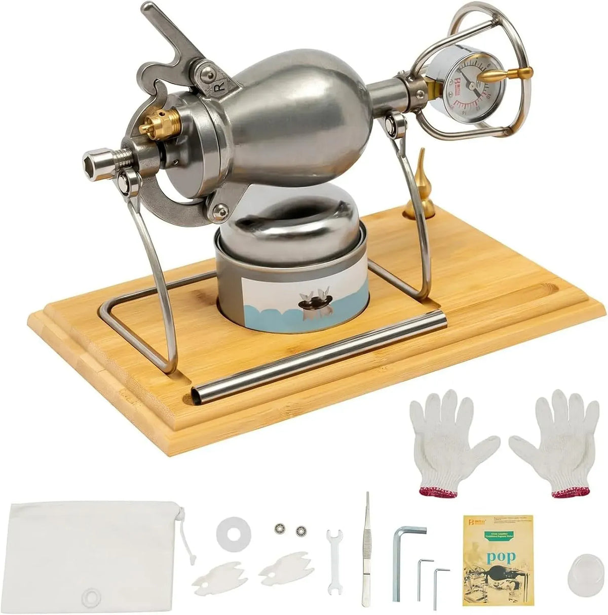 macchina da caffè elettrica, 400 ml, acciaio inox