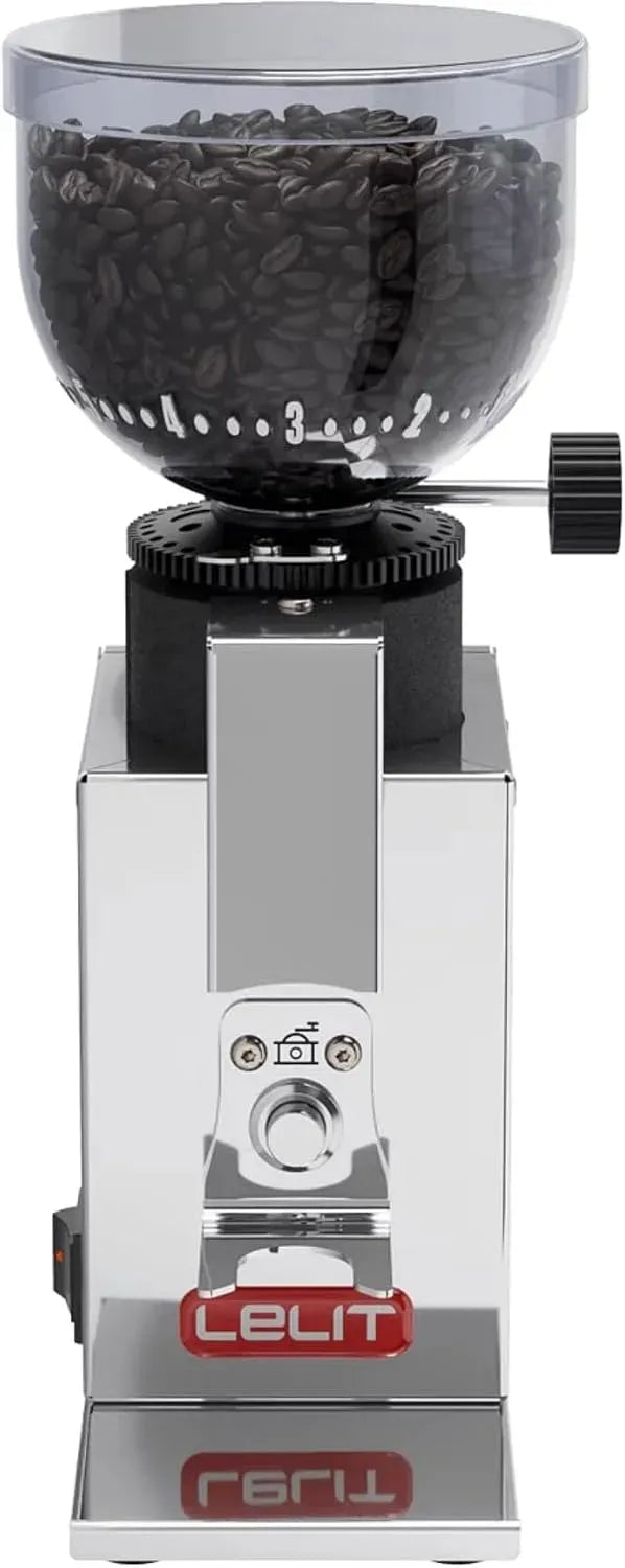 PL043MMIUK Fred Macinacaffè, Acciaio Inossidabile Lucido, Macine Coniche da 38 mm & Regolazione della Dose, Prima