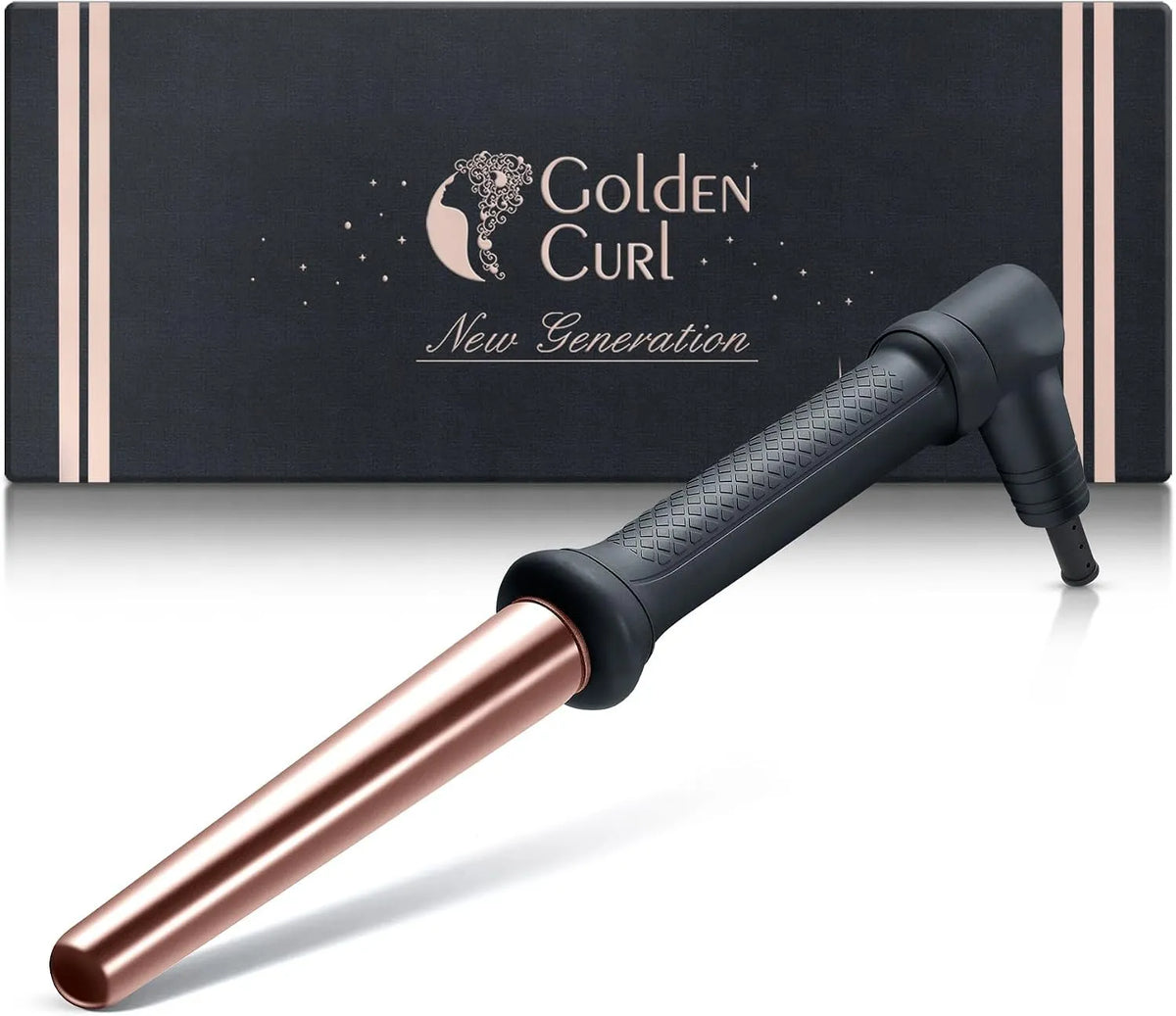 Oro Rosa, Ferro Arricciacapelli con Barilotto in Ceramica Tormalina per Onde e Ricci per Capelli Corti e Lunghi, per Golden Curl Arricciacapelli