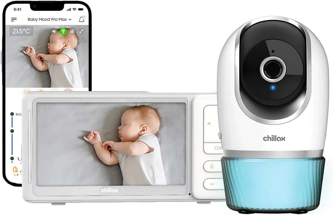 Monitor HD 5, Wi-Fi, display LCD, 2 zone di temperatura, Camera 2K Q controllabile a distanza, WiFi On/Off, App, CHILLAX
