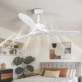 Ventilatore, 6 velocità, ventola per circolazione dell'aria, Ventilatore da soffitto Moderno in Legno Senza luci