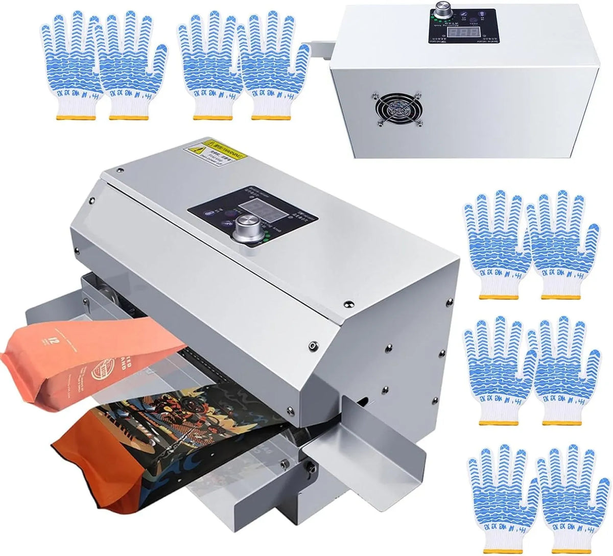 Macchina per L, Sigillatrice, sigillatrice sottovuoto, plastica, per Sigillare Sottovuoto Gli Alimenti con 12 Guanti