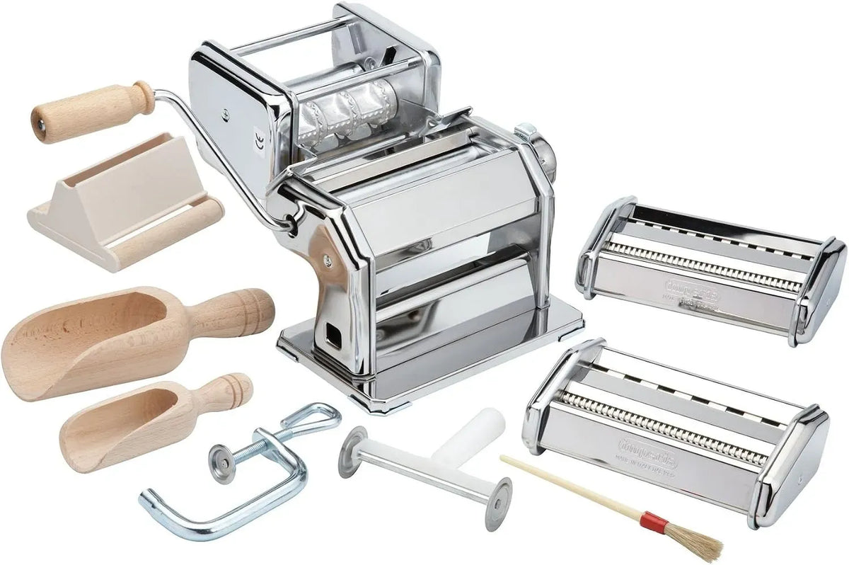 Macchina per pasta, 45.7 x 34.9 x 19.1 cm, classe energetica A, macchina per tagliatelle, acciaio inox, Acciaio Cromato