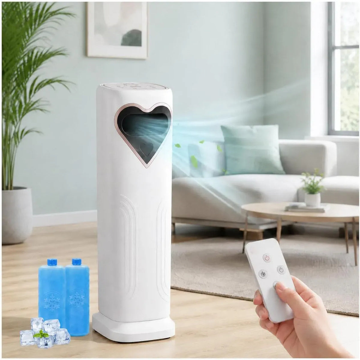 Condizionatore 12H, 3.5 L, portatile, timer, 3 velocità, oscillazione, ampio serbatoio, Timer e Telecomando per Casa