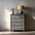Chest of Drawers 100x40x120 cm - Gray - Wooden Classic Design