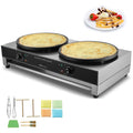 VEVOR Macchina per Crepes, Piastra, 6000 W, 406 mm, professionale, rivestimento antiaderente, acciaio inox