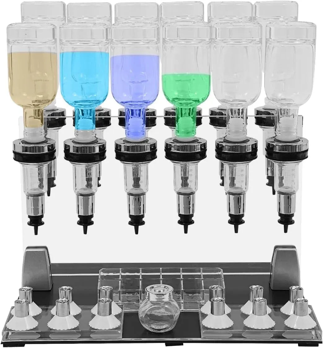 Dispenser, Tavolo, per Macchina di Riempimento Liquidi con 12 Coppette per