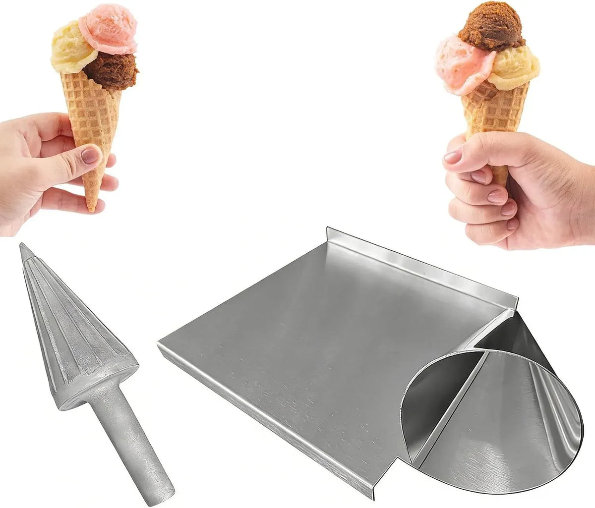 panifici, Rullo a cono per waffle in acciaio inossidabile, per cucina di casa, stampo antiaderente per waffle, strumento per modellare cialde