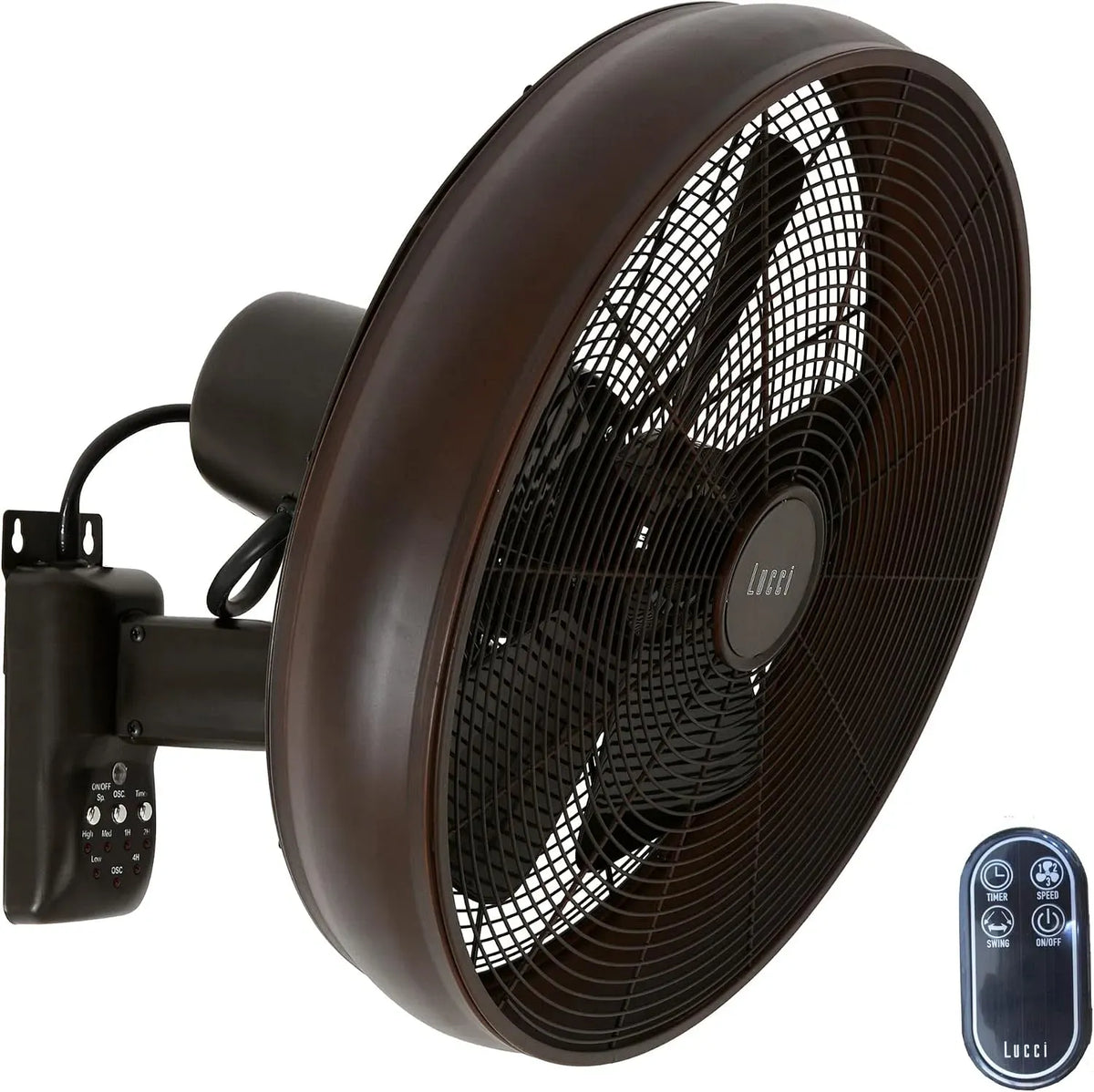 Ventilatore, LUCCI, ventola per circolazione dell'aria, Air Breeze Ventilatore da parete con telecomando