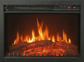 Inserto elettrico caminetto OXFORD, Nero, 2000W, 61x20x44 cm, camino elettrico da incasso con luce LED, effetto della fiamma