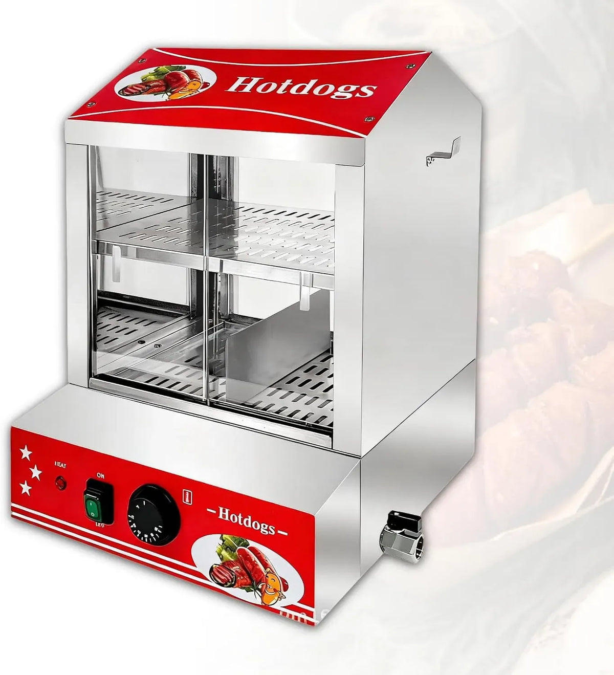 Macchina per Hot, 110 V, professionale, per Hot Dog Commerciale con scaldapane