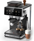Montalatte, cappuccinatore, AMZCHEF, touch, 3 livelli, 2 zone di temperatura, 20 impostazioni di macinatura, display touch