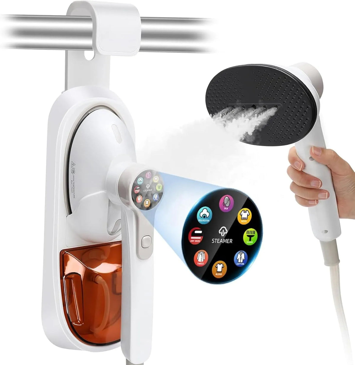 Vaporiera per Abiti, Rimuovi Pieghe 2 in 1